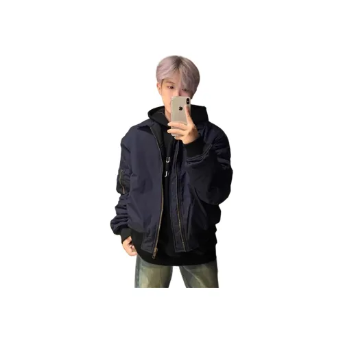 COMOWA Темно-синие унисекс куртки