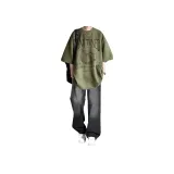 Зеленый с короткими рукавами + серые джинсы [комплект из 2 предметов]