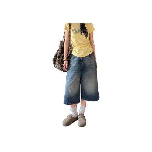 Bamboo Twill Damask и Silk Record Джинсовые шорты Женские