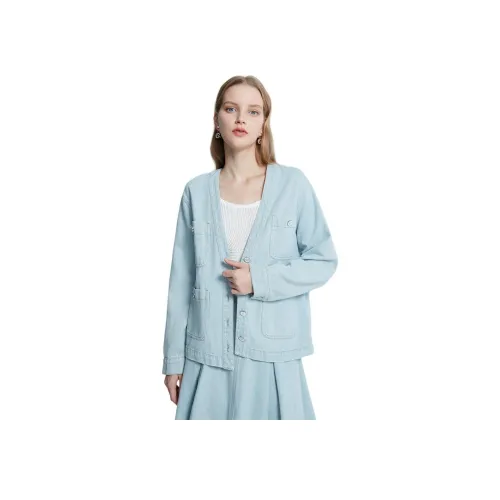 Caroline SS24 Denim Jacket Women's Light Blue