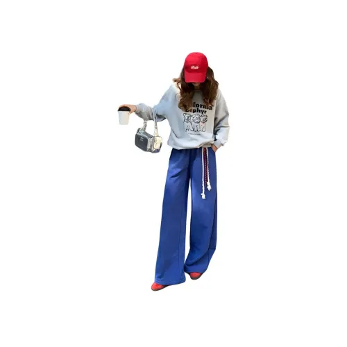 NANING9 Повседневные брюки Женские Синие