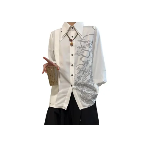 PISYPOX Белый Унисекс Рубашки