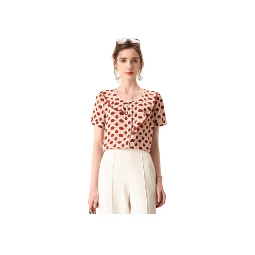 FENHONGMALI Розовые Женские Рубашки