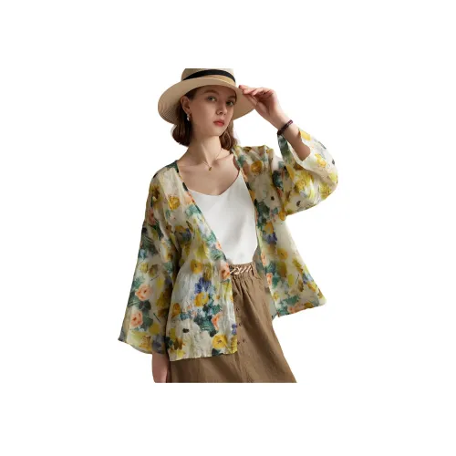 Fog Куртки и Пальто Женские Желтого Тона