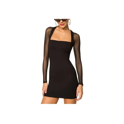 SUPERDOWN Halley Платье-комбинация Длинное с длинными рукавами Женское