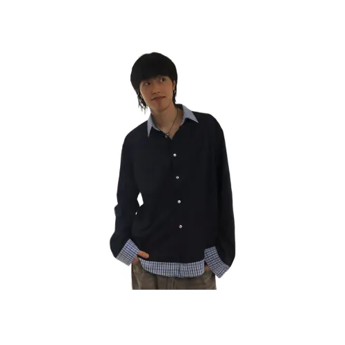 MORii Темно-синие унисекс рубашки