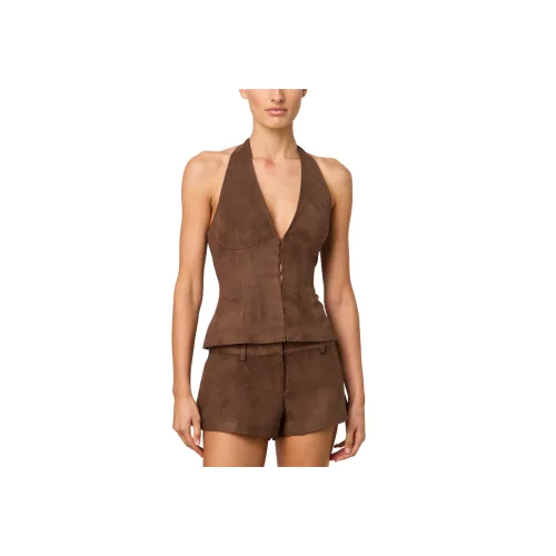 GLASSONS Темно-коричневые женские майки