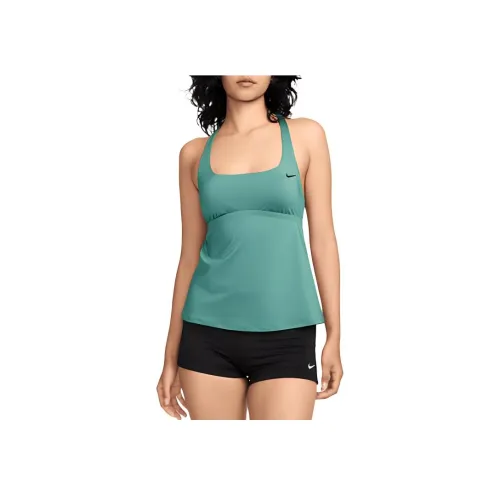 Nike Swim Essential Women's Square Neck Tankini Top Bikini Women's Green Найк Swim Essential Женские Топ Бикини с квадратным вырезом Зеленый