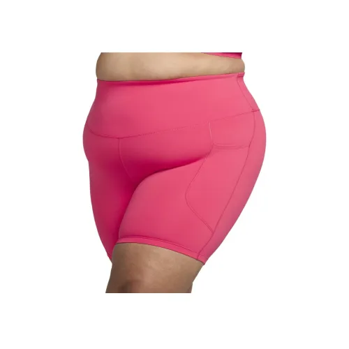 Nike One High Waisted 8' Biker Shorts с карманами Велосипедные шорты и шорты для езды Женские Розовые