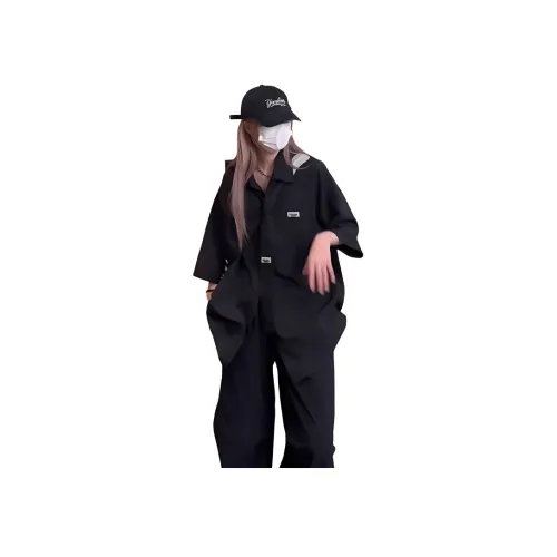 DANJUE Темно-черные унисекс рубашки