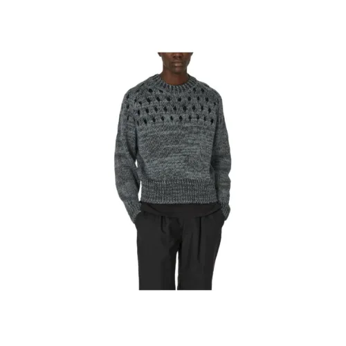 DRIES VAN NOTEN Серый Мужской Свитера