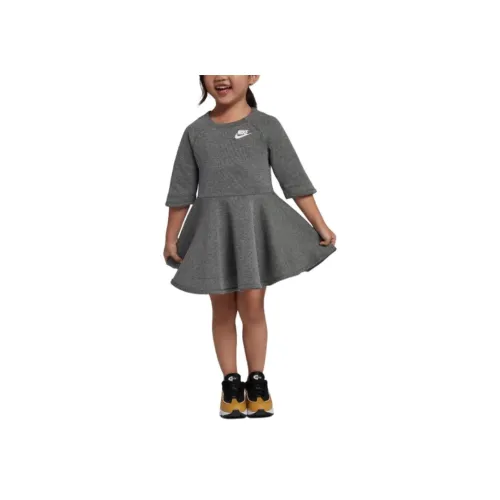 Nike Sportswear Tech Fleece Малыш Платье Угольно-черный Infant And Toddler