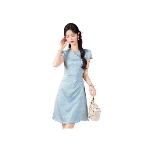 Like The Age Of Water Короткий рукав Платье Женское