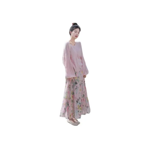 MORii Pink Women's Skirt Sets