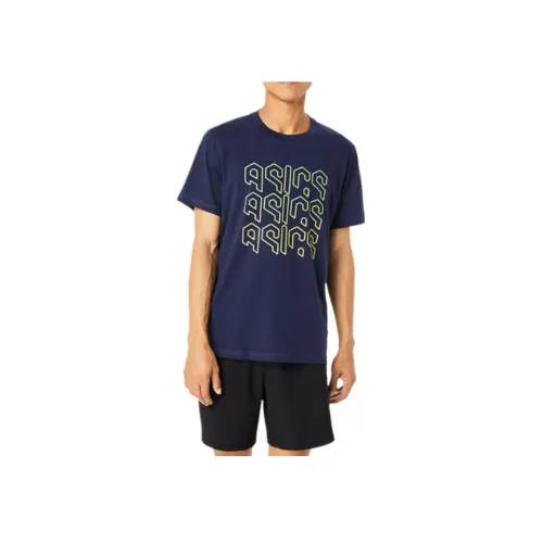 Asics Hex Graphic Темно-синие Мужские T-рубашки