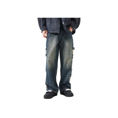 TH FABRICATE Синие Женские Джинсы