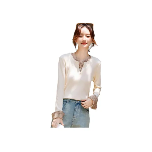 SHANGJING Абрикос Женские T-рубашки