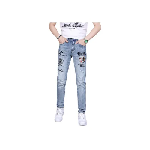 VUAS Светло-синие Унисекс Джинсы