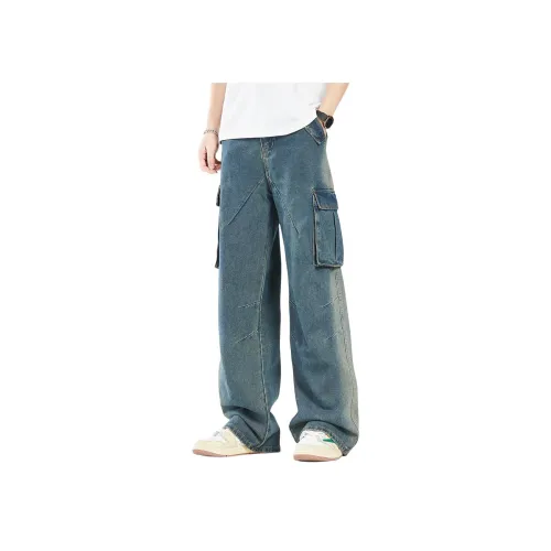 OVERPROTECTION Ностальгический синий Унисекс Джинсы