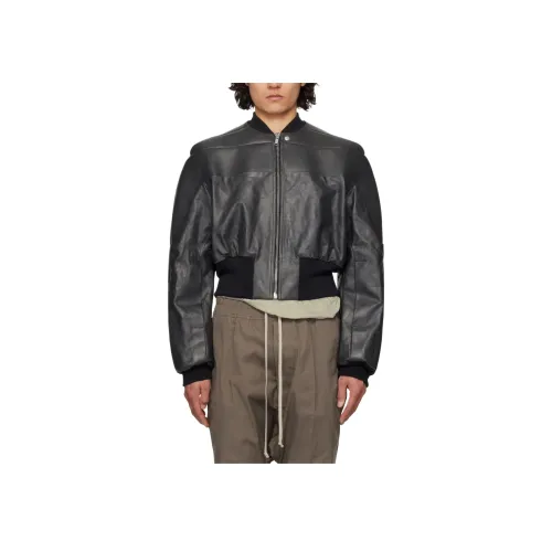 RICK OWENS RO Кожаная куртка мужская черная