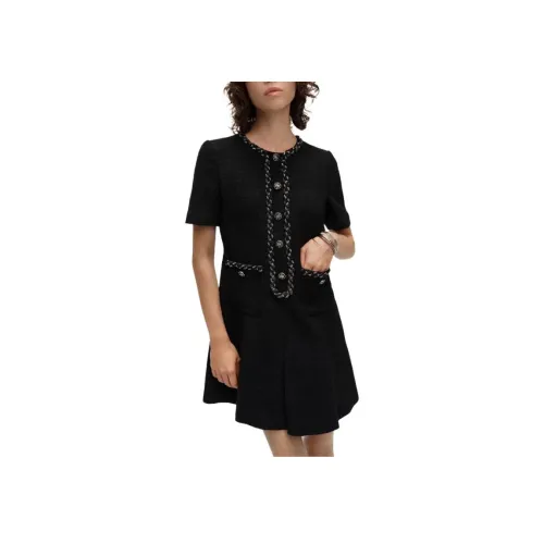 KARL LAGERFELD Короткий рукав Платье Женское Черное