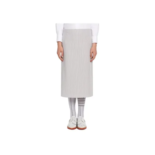THOM BROWNE Серые Женские Повседневные Длинные Юбки