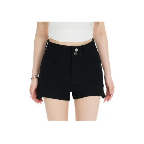 Wen Shan Черные Женские Джинсовые Шорты