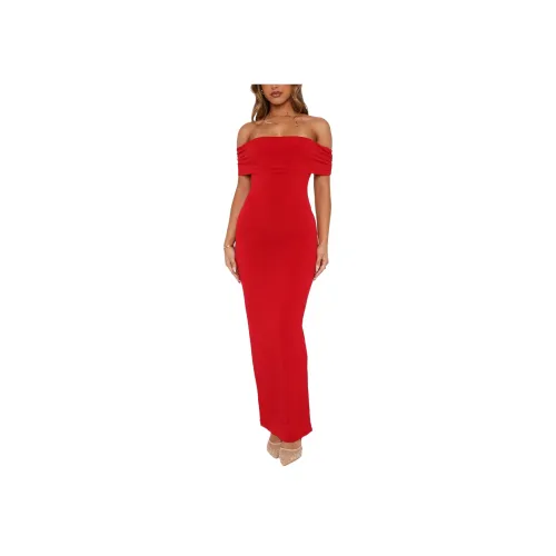 WHITE FOX Truth Over Lies Maxi Dress Вишня Без рукавов Платье Женские