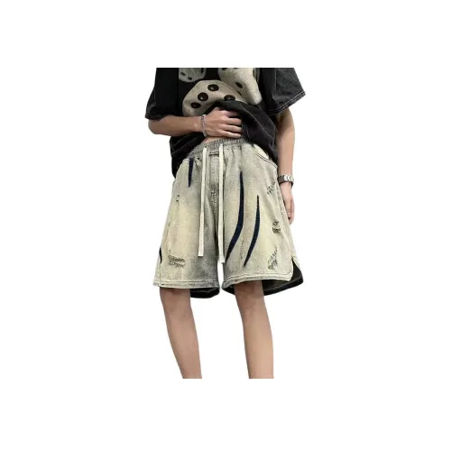 NOAHGIGI Желтые грязные унисекс джинсовые шорты