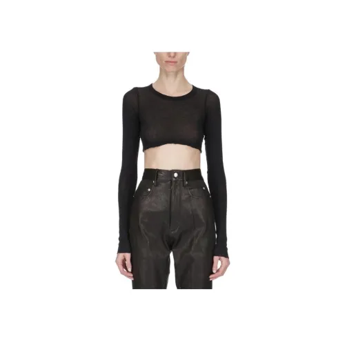 RICK OWENS Черные Женские Т-рубашки