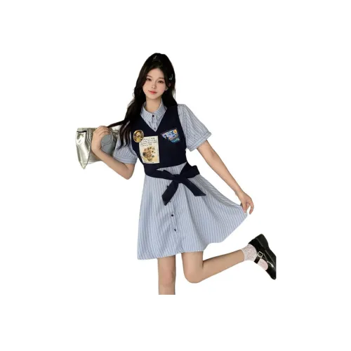 EIDOLON GRAIN Короткий рукав Платье Женское