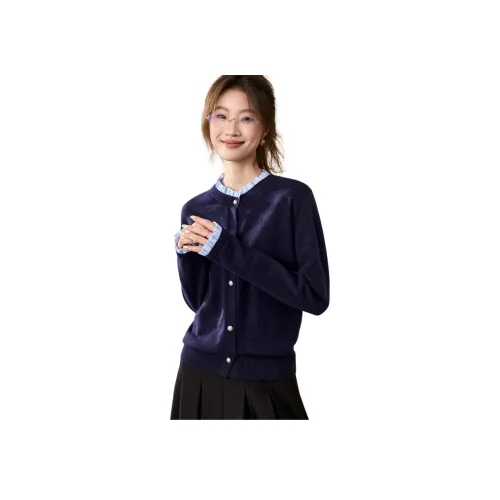 MOHANYIMEI Темно-синий женский трикотаж