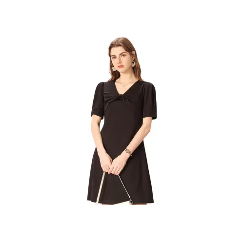 FENHONGMALI Короткий рукав Платье Женское