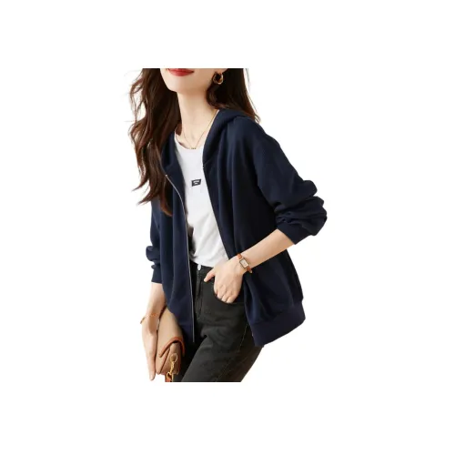 Mo Han Yi Mei Толстовка Женская Темно-синяя