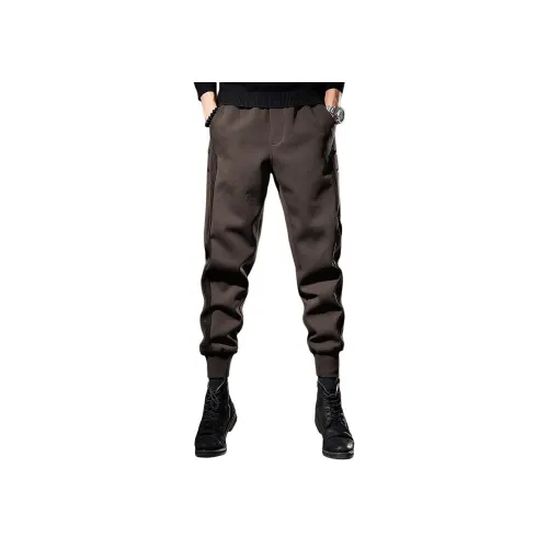 SLLAVIF Кофе Мужские Повседневные Брюки