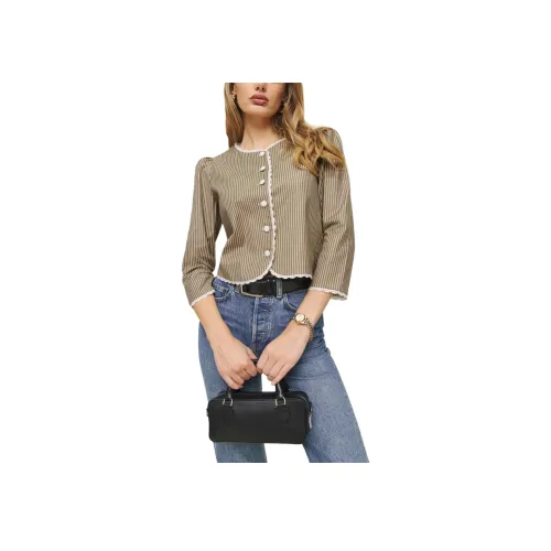 REFORMATION Donna Топ Рубашка Женские Тауповый