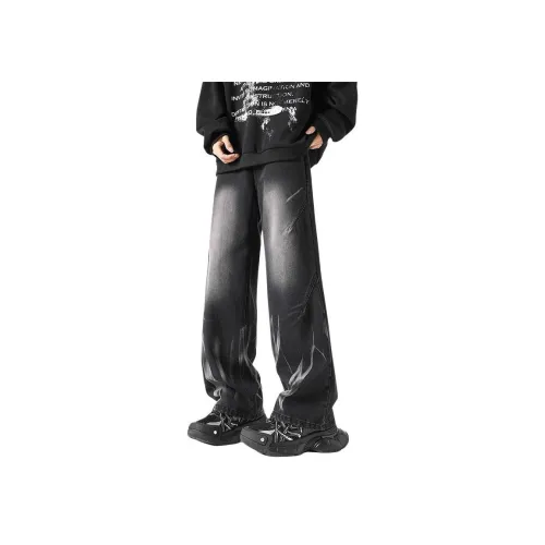 PWUE Черные Унисекс Джинсы