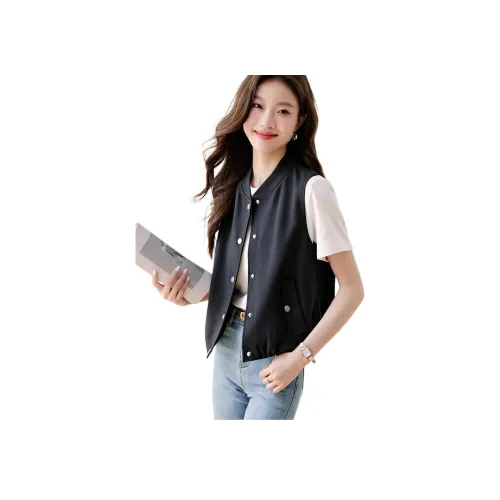 MOHANYIMEI Темно-серый Женский жилет