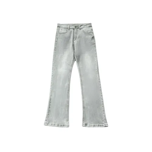 TANGQI Бетон Серый Унисекс Джинсы