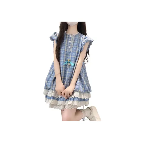 YINLEI Короткое платье с короткими рукавами женское