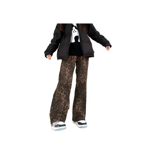 Glona Klio Джинсы Унисекс Леопардовый принт