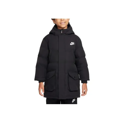 Nike Пуховик Черный для детей 3-7 лет