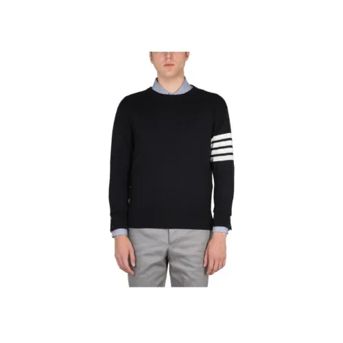 THOM BROWNE Морской синий Мужские свитеры