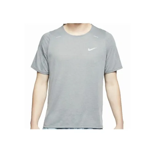 nike Бег Т-Рубашка Мужская Дымчатый Серый
