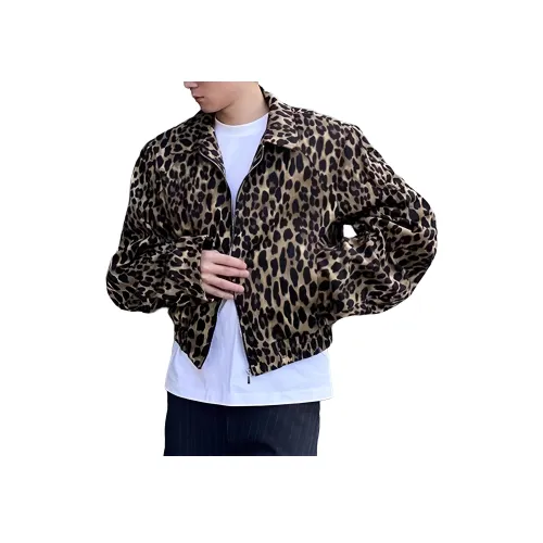 MORii Леопардовый принт Унисекс Куртки