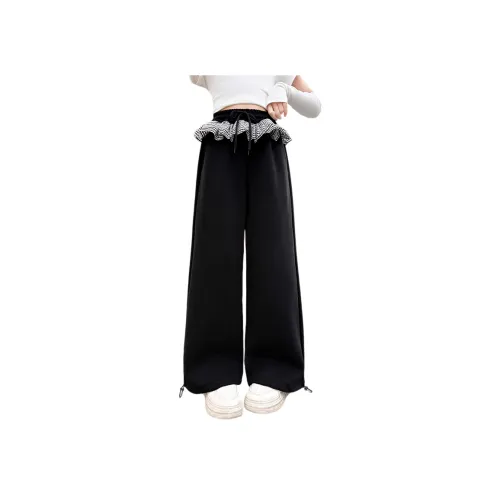 Подростки Meng Jia Class Вязаные Тренировочные Штаны Черные