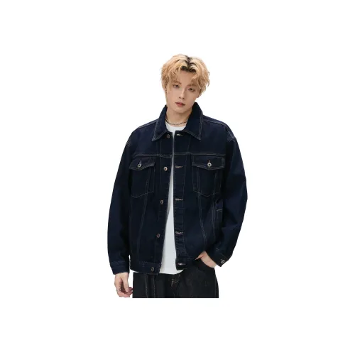 ALL IN Оригинальный деним синий мужской джинсовый куртка