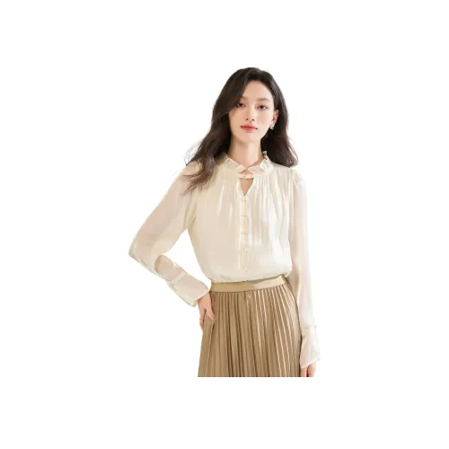 DKRVT Абрикос Цвет [Подарочная коробка Упаковка] Женские Рубашки