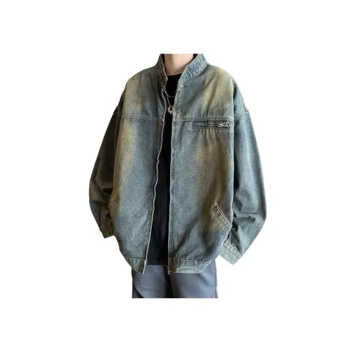 LINGSHI Синий Унисекс Джинсовые куртки