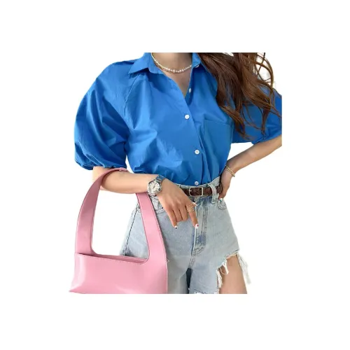 NANING 9 Синий Женские Рубашки